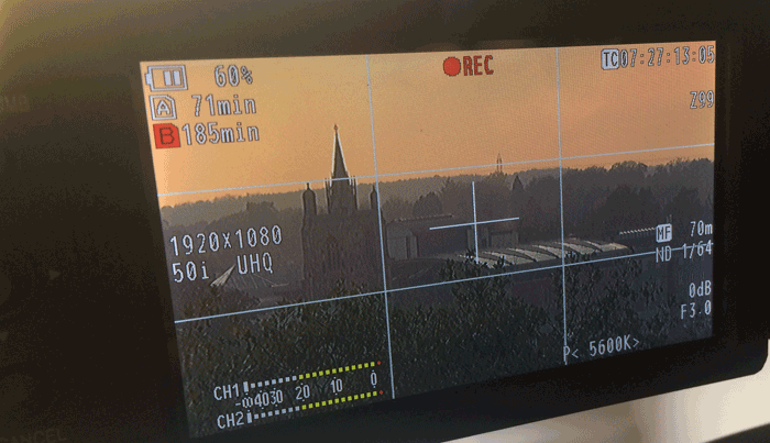 Norwich, Norfolk sunset from latest video production on location in the city of Norwich