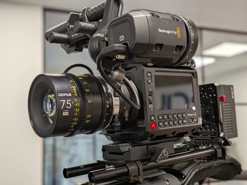 Filmin gwith my Blackmagic Pyxis camera and Cine EVF