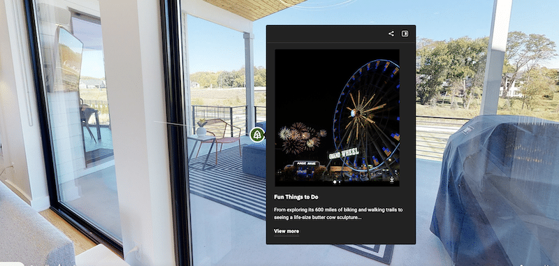 Matterport software showing floor view being created