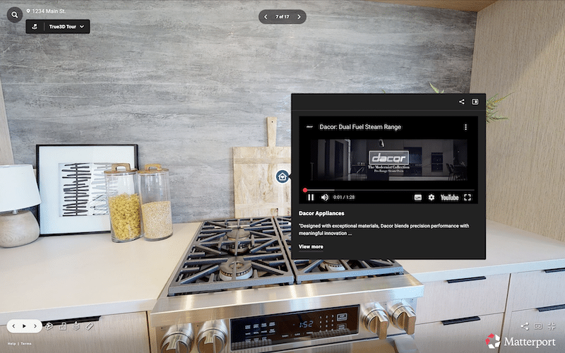 Mattertags with video content