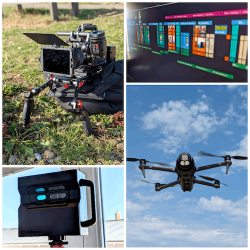 Filming in Aldeburgh, Suffolk with Blackmagic's Pyxis 6K camera, with MatteBox, filming a lifestyle shoot.