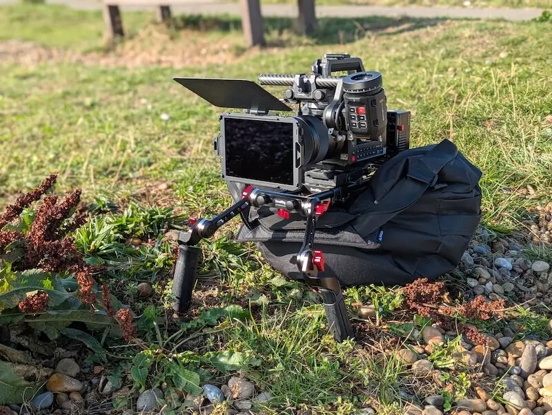 Filming in Aldeburgh, Suffolk with Blackmagic's Pyxis 6K camera, with MatteBox, filming a lifestyle shoot.