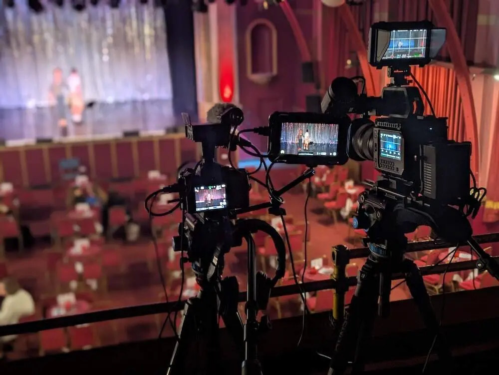 Filming at the Gorleston Pavilion Norfolk for a Live event