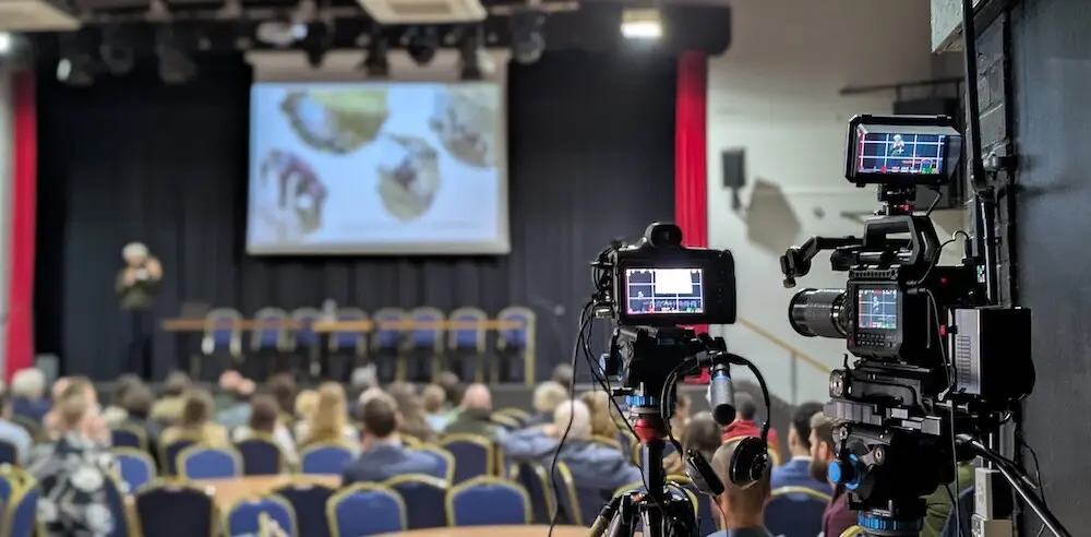 Filming a business conferences at The Space in Norwich