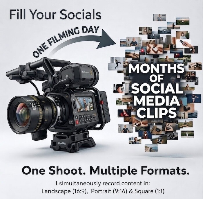 One Shoot. Months of video content - Fill 'ya Socials