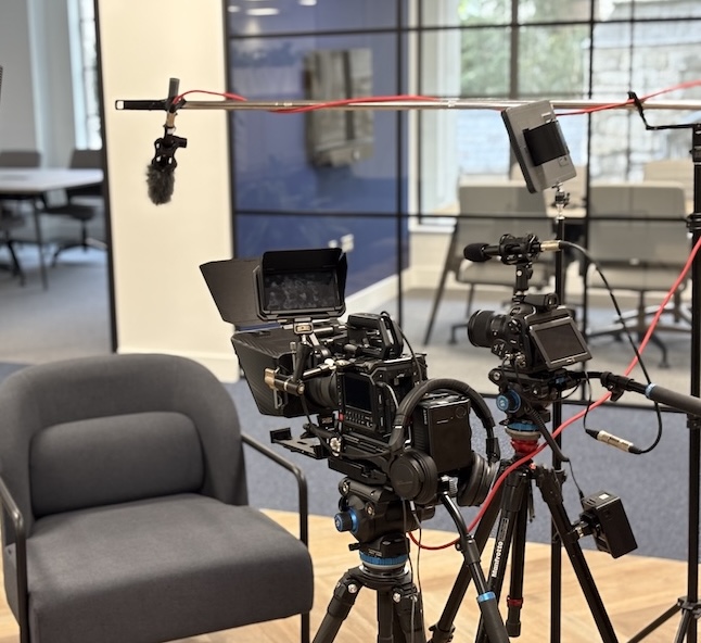 Filming at clients business in Norwich, interview for their video production